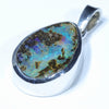 Australian Boulder Opal Silver Pendant with Silver Chain (16mm x 12mm) Code - Y307