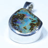 Australian Boulder Opal Silver Pendant with Silver Chain (16mm x 12mm) Code - Y307