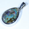 Australian Boulder Opal Silver Pendant with Silver Chain (16mm x 12mm) Code - Y307
