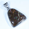 Australian Opal Matrix Silver Pendant with Silver Chain (19.5mm x 17mm)  Code - Y315