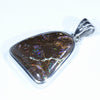 Australian Opal Matrix Silver Pendant with Silver Chain (19.5mm x 17mm)  Code - Y315
