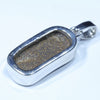 Australian Boulder Opal Silver Pendant with Silver Chain (19mm x 9mm) Code - Y340