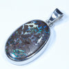Australian Opal Matrix Silver Pendant with Silver Chain (21mm x 14mm)  Code - Y305