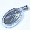 Australian Opal Matrix Silver Pendant with Silver Chain (21mm x 14mm)  Code - Y305