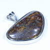 Australian Opal Matrix Silver Pendant with Silver Chain (31mm x 21mm)  Code - Y317