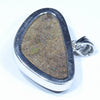 Australian Opal Matrix Silver Pendant with Silver Chain (31mm x 21mm)  Code - Y317