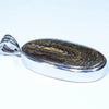 Australian Opal Matrix Silver Pendant with Silver Chain (31mm x 17mm)  Code - Y314