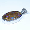 Australian Boulder Opal Silver Pendant with Silver Chain (25mm x 17.5mm) Code - Y343