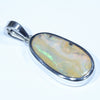 Australian Boulder Opal Silver Pendant with Silver Chain (23mm x 13mm) Code - Y341