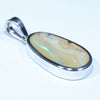 Australian Boulder Opal Silver Pendant with Silver Chain (23mm x 13mm) Code - Y341
