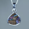 Silver Opal Pendant - Opal Birthstone for October - Australian Opal Shop -Qld