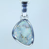 Natural Australian Boulder Opal Silver Pendant
