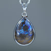 Natural Australian Queensland Matrix Opal Silver Pendant
