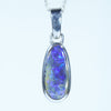 Natural Australian Boulder Opal Silver Pendant