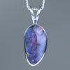 Natural Australian Boulder Opal Silver Pendant