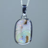 Natural Australian Boulder Opal Silver Pendant