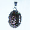 Natural Australian Queensland Boulder Opal Matrix Silver Pendant