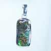 Silver Opal Pendant - Opal Birthstone for October - Australian Opal Shop -Qld