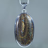 Natural Australian Boulder Opal Matrix Silver Pendant