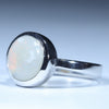 Sterling Silver - Solid Coober Pedy White Opal