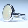 Sterling Silver - Solid Coober Pedy White Opal