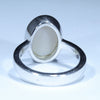 Coober Pedy Solid Opal Silver Ring - Size 6.75 Code CC613