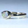 Natural Solid Australian Boulder Opal and Diamond Gold Ring - Size 6.25  US Code - T60