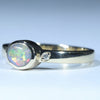 10k Gold - Solid Queensland Boulder Opal - Natural Diamonds