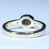 Natural Solid Australian Boulder Opal and Diamond Gold Ring - Size 6.25  US Code - T60