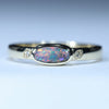Natural Australian Boulder Opal Gold and Diamond Ring