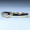10k Gold - Solid Queensland Boulder Opal - Natural Diamonds
