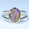 Natural Australian Queensland Pipe Opal Gold ring