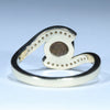Natural Solid Australian Boulder Opal and Diamond Gold Ring - Size 6.75  US Code - T64
