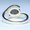Natural Solid Australian Boulder Opal and Diamond Gold Ring - Size 7.25  US Code - T65