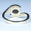 Natural Solid Australian Boulder Opal and Diamond Gold Ring - Size 6.25  US Code - T63