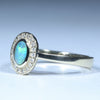 Australian Solid Boulder Opal and Diamond Gold Ring - Size 6.25 US Code T57