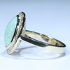 Australian Solid Crystal Opal and Diamond Gold Ring - Size 7 US Code T62
