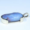 Natural Solid Australian Boulder Opal and Diamond Gold Pendant (24mm x 16mm) Code - Z57
