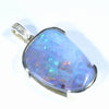 Natural Solid Australian Boulder Opal and Diamond Gold Pendant (24mm x 16mm) Code - Z57