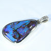 Natural Solid Australian Boulder Opal and Diamond Gold Pendant (24mm x 15mm) Code - Z56