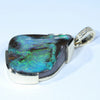 10k Gold - Solid Queensland Boulder Opal - Natural Diamonds