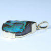 Natural Solid Australian Boulder Opal and Diamond Gold Pendant (23mm x 18mm) Code - Z58