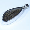 Australian Boulder Opal Silver Pendant with Silver Chain (23mm x 10mm) Code - Y329