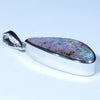 Australian Boulder Opal Silver Pendant with Silver Chain (23mm x 10mm) Code - Y329