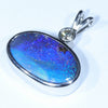 Sterling Silver - Solid Queensland Boulder Opal - Natural Diamond