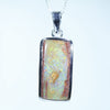 Natural Australian Queensland Pipe Opal Silver Pendant