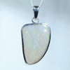Natural Australian Coober Pedy Crystal Opal Silver Pendant