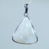 Coober Pedy Solid Dark Opal Silver Pendant with Silver Chain (21mm x 19mm) Code - Y347