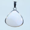 Natural Australian Coober Pedy White Opal Pendant