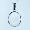 Natural Australian Coober Pedy White Opal Pendant
